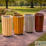 Cos de Gunoi Parc din Lemn PRO10