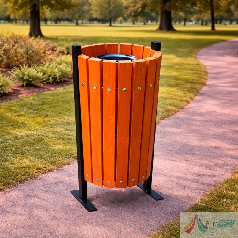 WENGE (85) Cos de Gunoi Parc din Lemn PRO21 - imagine 1