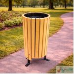 Cos de Gunoi Parc din Lemn PRO12