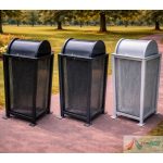 Cos de Gunoi Stradal Metalic cu Capac PRO38 - imagine 2