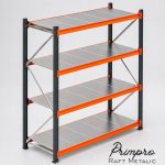 🗄️Raft Metalic Depozitare R-200 – 200x150x40 cm, 4 Polițe, 250 kg/Poliță