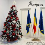 🏛️ Suport pentru 2, 3 Lănci Drapel – Granit Compozit cu Stema României 🇷🇴 Nr. Ref. 106 SEAP - imagine 2