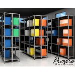 🗄️ Raft Metalic Arhivare AR-100 – 100x80x40 cm, 5 Polițe, 100 kg/Poliță - imagine 3