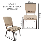 Scaun Banchet Biserică PRO028-1 - imagine 4