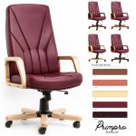 💼 Scaun Directorial PRO5900 – Lemn Natural, Spătar Înalt, Ergonomic Clasic