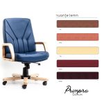 💼 Scaun Directorial PRO5950 Wood – Spătar Mediu, Lemn Natural, Ergonomic Clasic