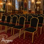 Scaun Conferință Negru / Auriu – PROB030 - imagine 3