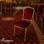 Scaun Conferință PROSY-15 Roșu Burgund Catifea - imagine 2