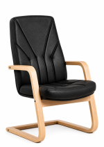 💼 Scaun Vizitator PRO5950/S – Lemn Natural, Cantilever, Ergonomic Clasic - imagine 7