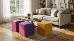 🧊 PROTaburet Cub – Taburet tapițat multifuncțional - imagine 4