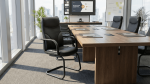 💼 Scaun Vizitator PRORiva S – Spătar Înalt, Cantilever Metalic, Ergonomic - imagine 4