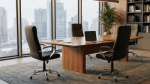 💼 Scaun Directorial PRO5600 Eco – Oscilant, Spătar Înalt, Oțel Cromat, Design Ergonomic - imagine 5